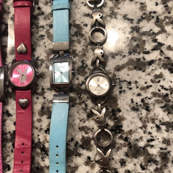 Authentic Playboy Lot of leather/SS watches - Picture 3 of 3